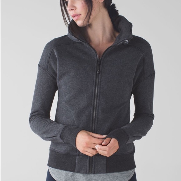 lululemon athletica Jackets & Blazers - Lululemon Hug It Out Jacket In Heather Black